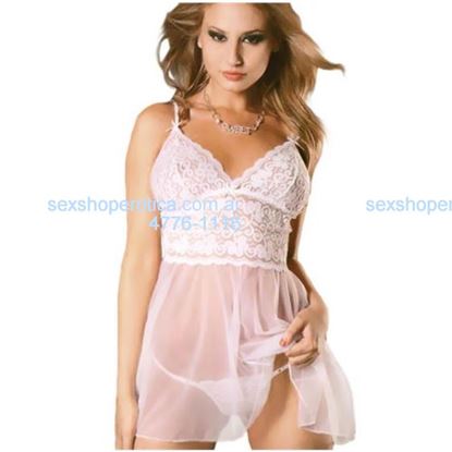 Babydoll Blanco Transparente